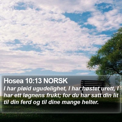 Hosea 10:13 NORSK Bible Verse Image