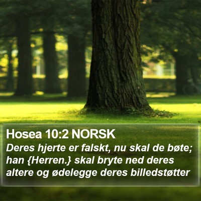 Hosea 10:2 NORSK Bible Verse Image