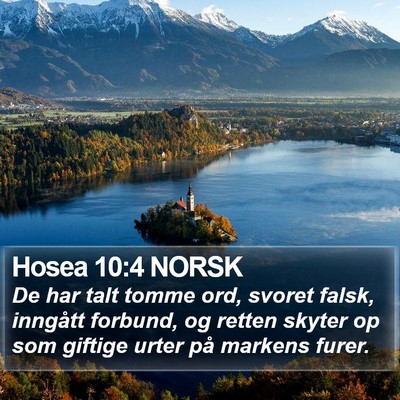 Hosea 10:4 NORSK Bible Verse Image
