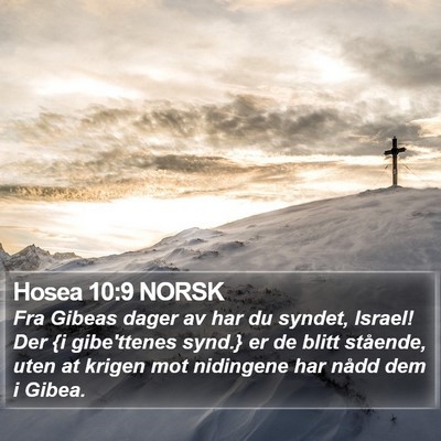 Hosea 10:9 NORSK Bible Verse Image