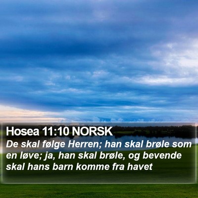 Hosea 11:10 NORSK Bible Verse Image