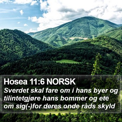 Hosea 11:6 NORSK Bible Verse Image