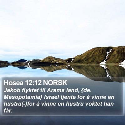 Hosea 12:12 NORSK Bible Verse Image
