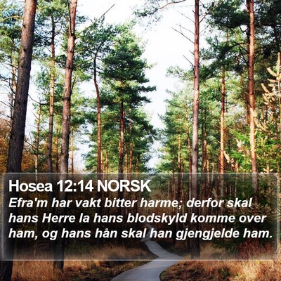 Hosea 12:14 NORSK Bible Verse Image