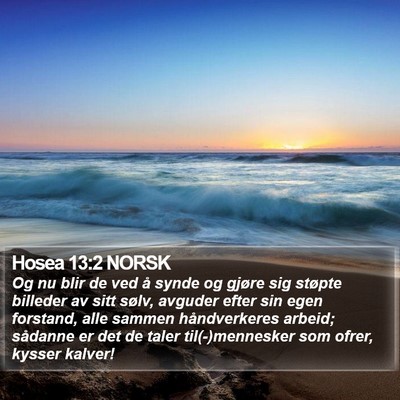 Hosea 13:2 NORSK Bible Verse Image