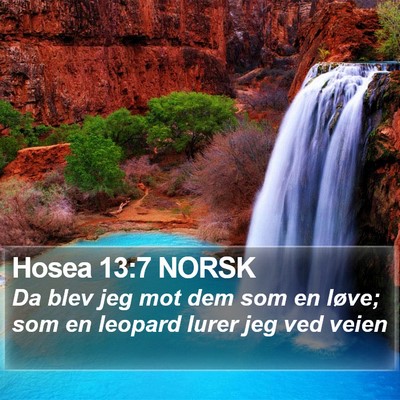 Hosea 13:7 NORSK Bible Verse Image