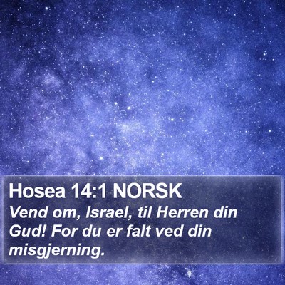 Hosea 14:1 NORSK Bible Verse Image
