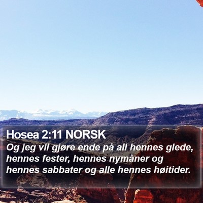 Hosea 2:11 NORSK Bible Verse Image