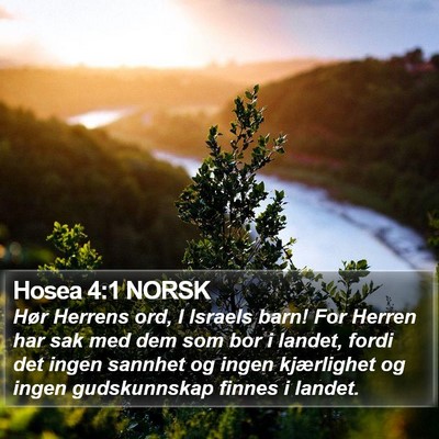 Hosea 4:1 NORSK Bible Verse Image