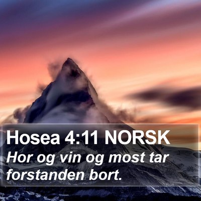 Hosea 4:11 NORSK Bible Verse Image