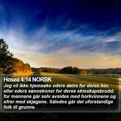 Hosea 4:14 NORSK Bible Verse Image
