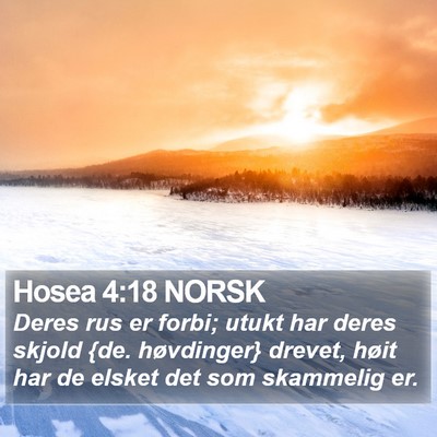 Hosea 4:18 NORSK Bible Verse Image