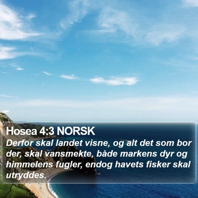 Hosea 4:3 NORSK Bible Verse Image