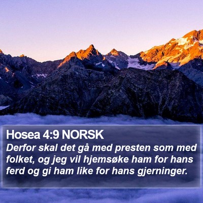 Hosea 4:9 NORSK Bible Verse Image