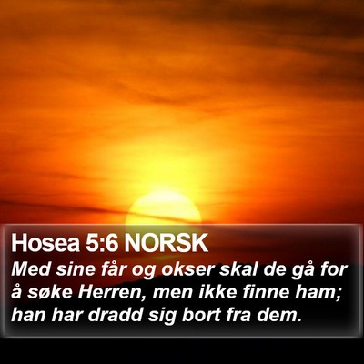 Hosea 5:6 NORSK Bible Verse Image