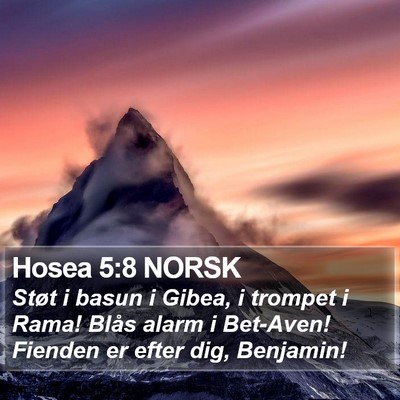 Hosea 5:8 NORSK Bible Verse Image