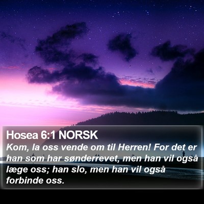 Hosea 6:1 NORSK Bible Verse Image