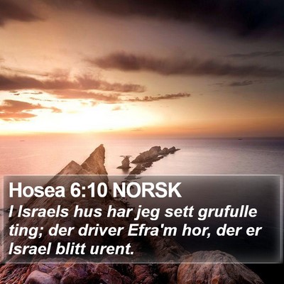 Hosea 6:10 NORSK Bible Verse Image