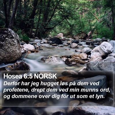 Hosea 6:5 NORSK Bible Verse Image