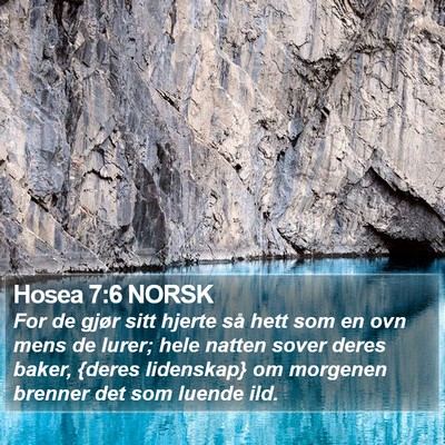 Hosea 7:6 NORSK Bible Verse Image