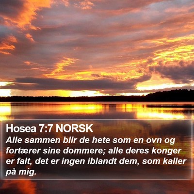 Hosea 7:7 NORSK Bible Verse Image