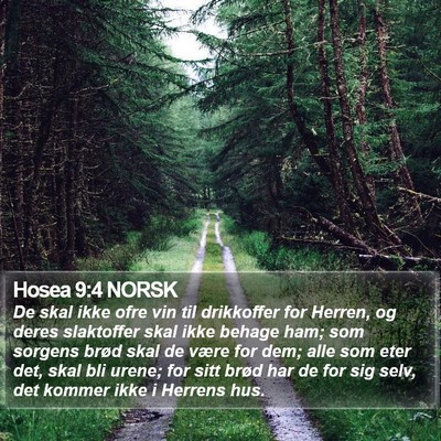 Hosea 9:4 NORSK Bible Verse Image
