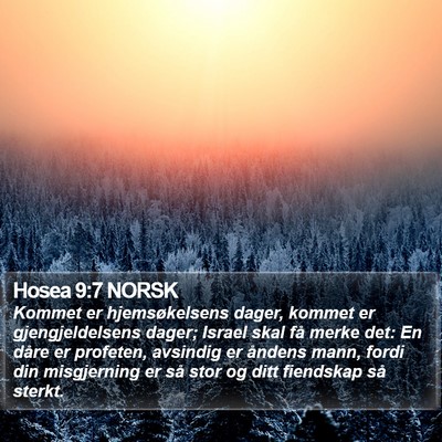 Hosea 9:7 NORSK Bible Verse Image