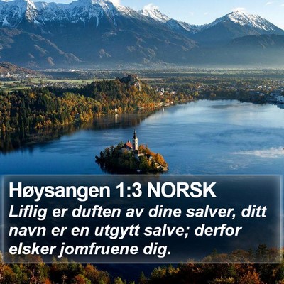 Høysangen 1:3 NORSK Bible Verse Image