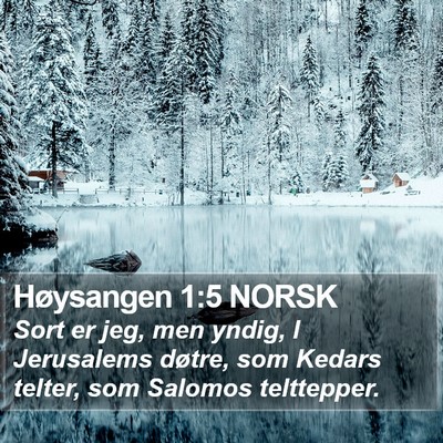 Høysangen 1:5 NORSK Bible Verse Image