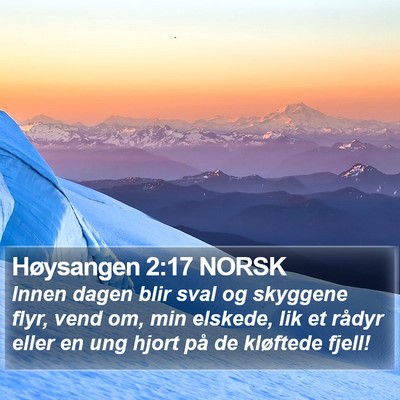 Høysangen 2:17 NORSK Bible Verse Image
