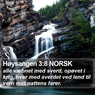 Høysangen 3:8 NORSK Bible Verse Image