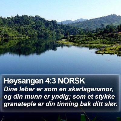 Høysangen 4:3 NORSK Bible Verse Image