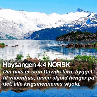 Høysangen 4:4 NORSK Bible Verse Image