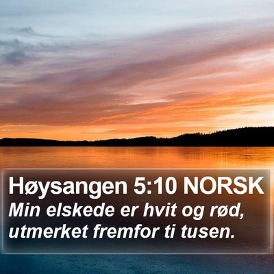 Høysangen 5:10 NORSK Bible Verse Image