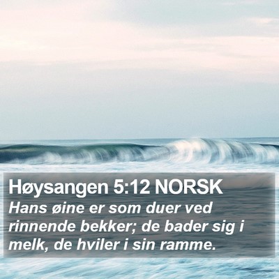 Høysangen 5:12 NORSK Bible Verse Image