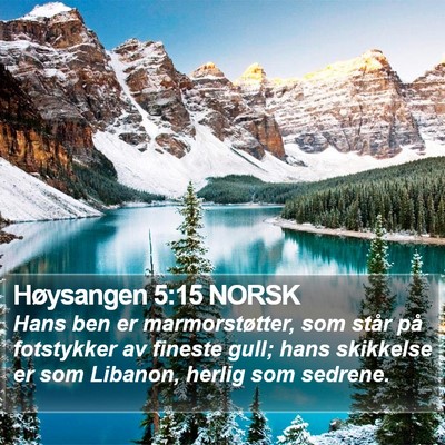 Høysangen 5:15 NORSK Bible Verse Image