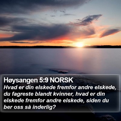 Høysangen 5:9 NORSK Bible Verse Image