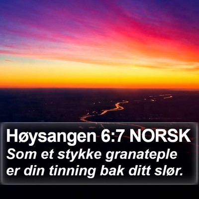 Høysangen 6:7 NORSK Bible Verse Image