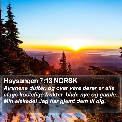 Høysangen 7:13 NORSK Bible Verse Image