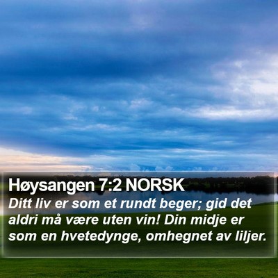 Høysangen 7:2 NORSK Bible Verse Image