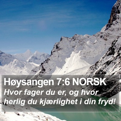 Høysangen 7:6 NORSK Bible Verse Image