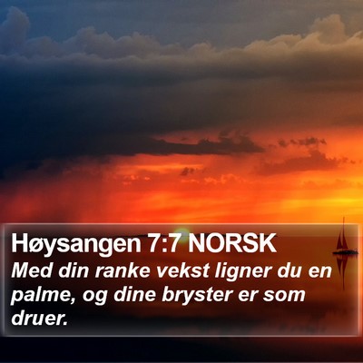 Høysangen 7:7 NORSK Bible Verse Image