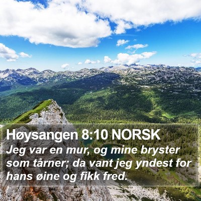 Høysangen 8:10 NORSK Bible Verse Image