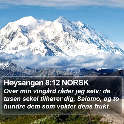 Høysangen 8:12 NORSK Bible Verse Image