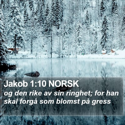 Jakob 1:10 NORSK Bible Verse Image