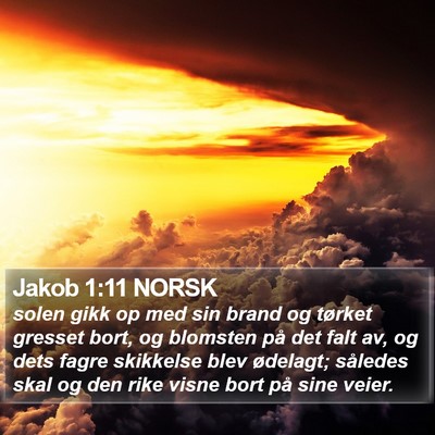 Jakob 1:11 NORSK Bible Verse Image