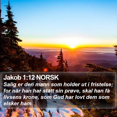 Jakob 1:12 NORSK Bible Verse Image