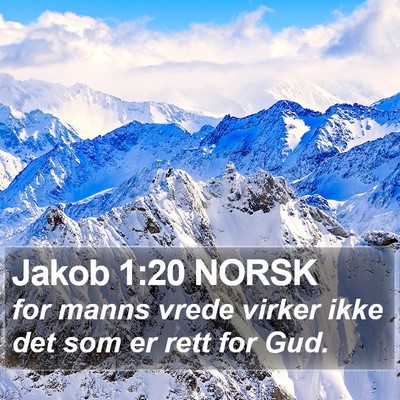 Jakob 1:20 NORSK Bible Verse Image