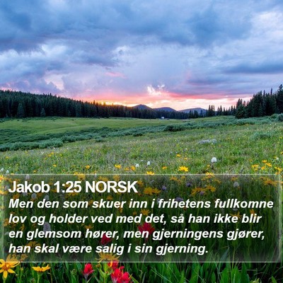 Jakob 1:25 NORSK Bible Verse Image