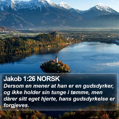 Jakob 1:26 NORSK Bible Verse Image